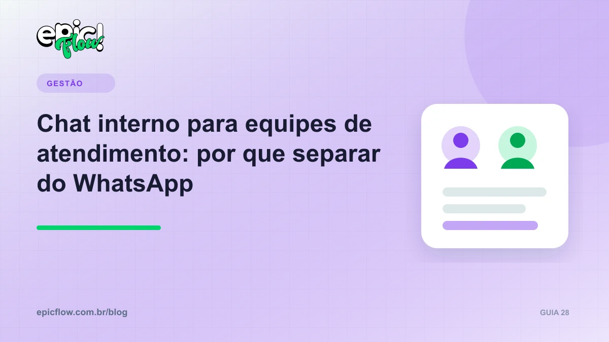 Equipe de atendimento conversando em chat interno separado dos clientes