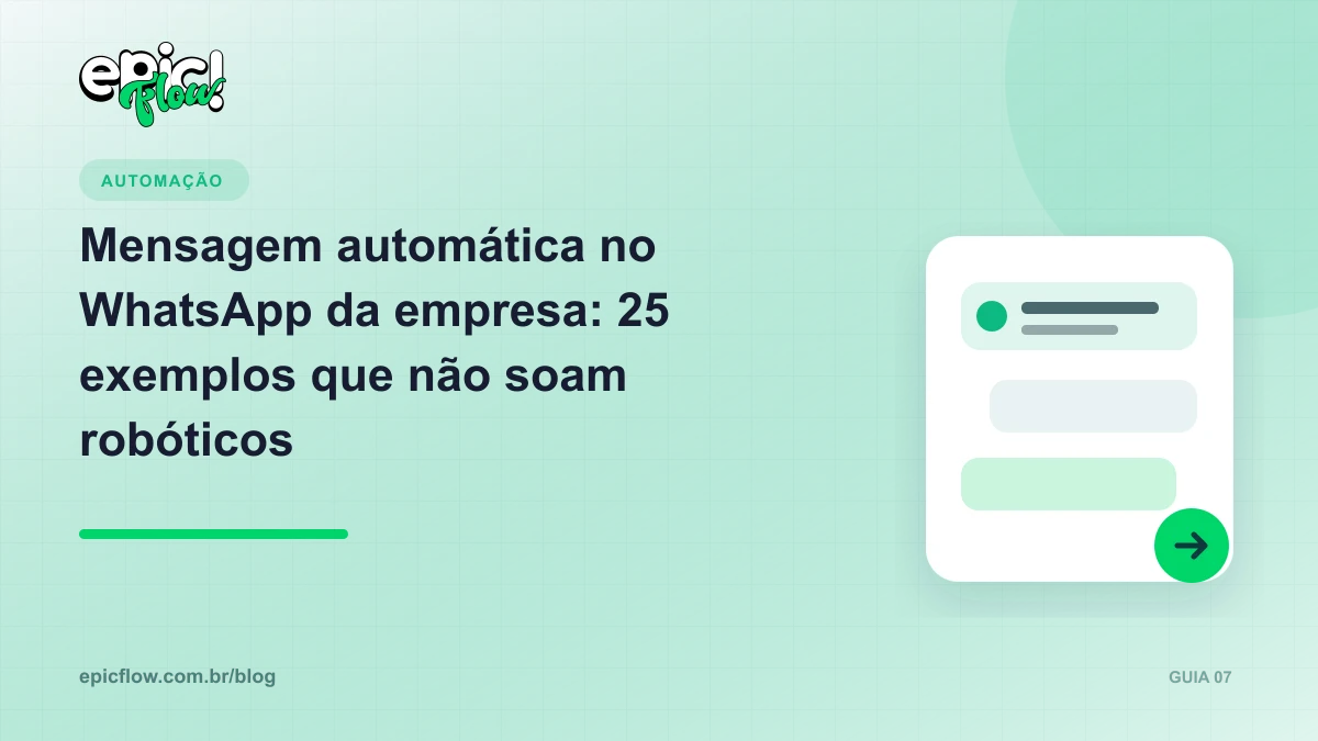 Exemplos de mensagens automáticas organizadas no WhatsApp empresarial