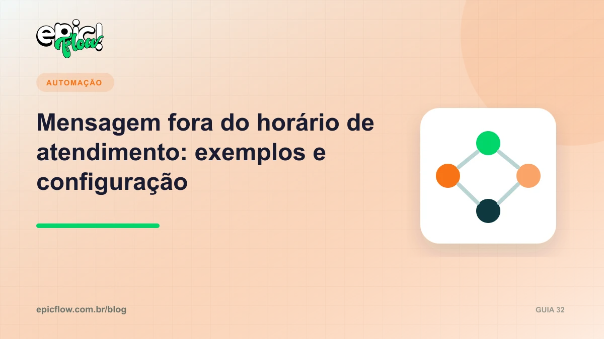 Mensagem automática de fora do expediente em conversa de WhatsApp