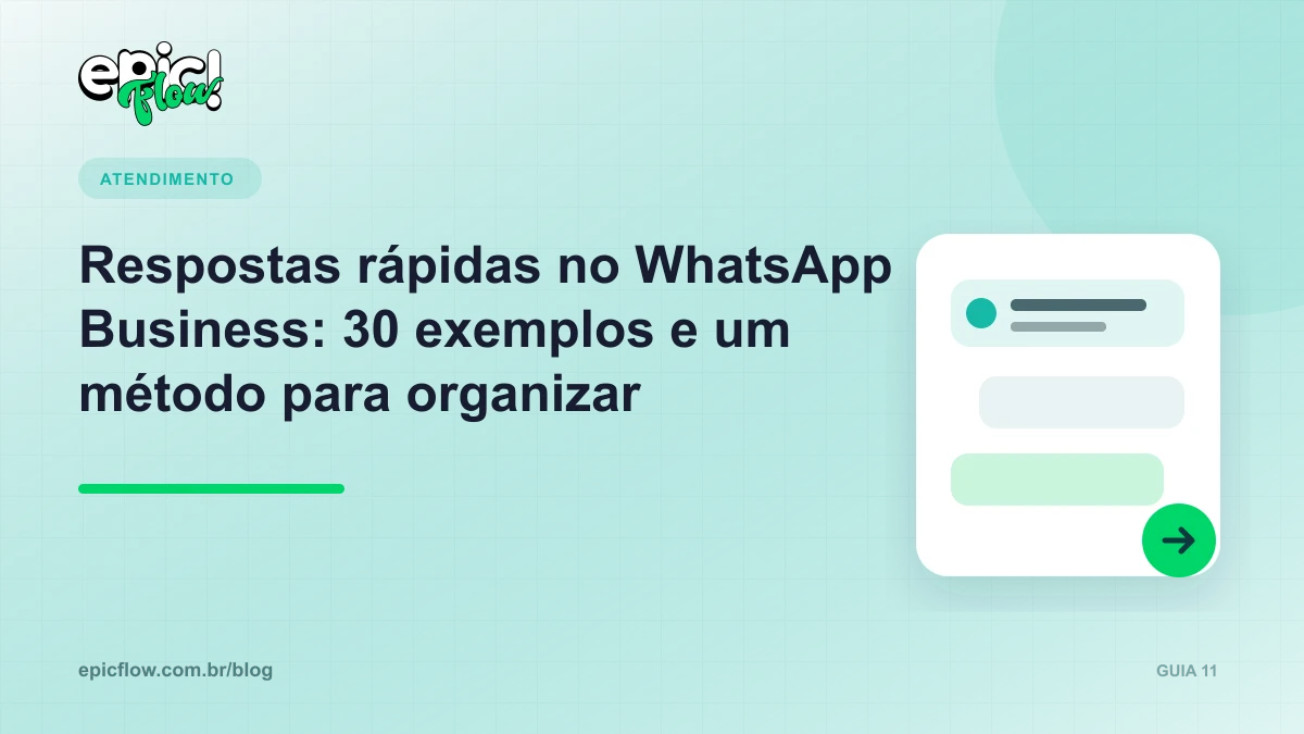 Biblioteca de respostas rápidas para atendimento no WhatsApp Business