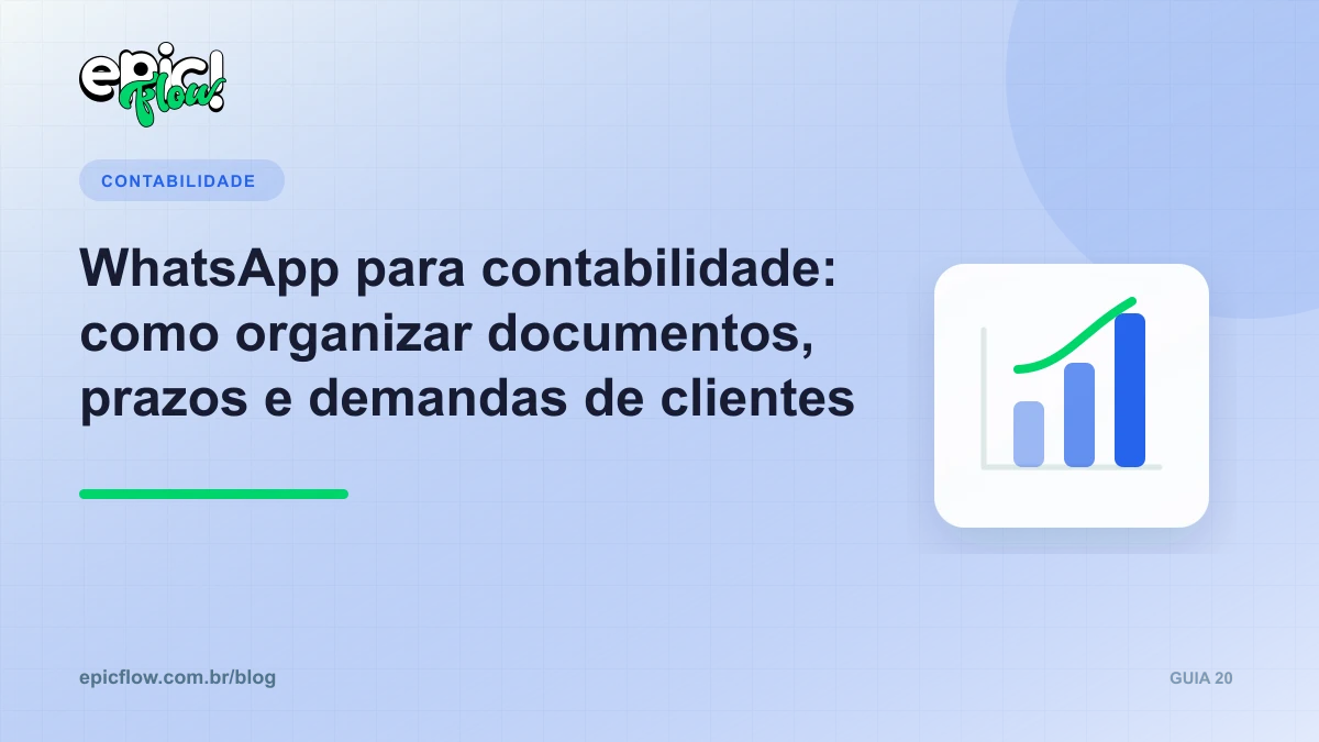 Escritório contábil organizando documentos e prazos no WhatsApp