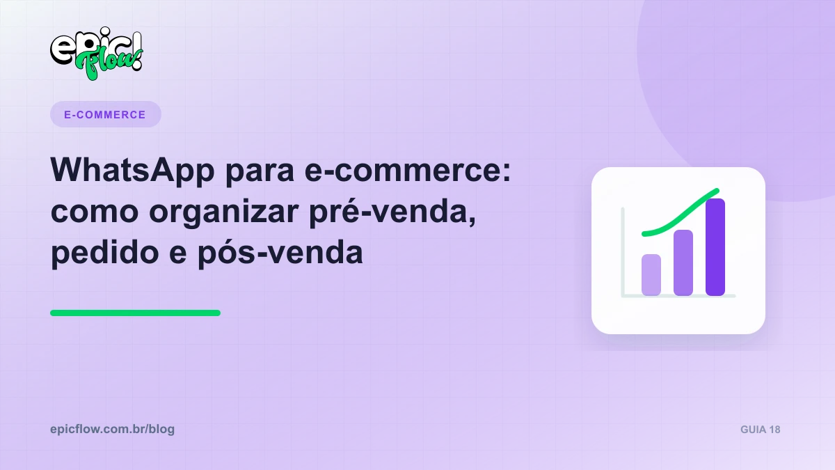 Operação de e-commerce com atendimento, pedidos e campanhas no WhatsApp